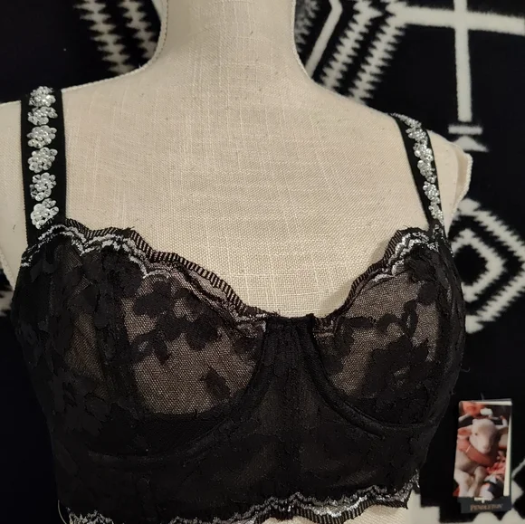 🖤 EUC Victoria's Secret Dream Angels Push Up W/O Padding Unlined Plunge Bra, 34 - Picture 5 of 16
